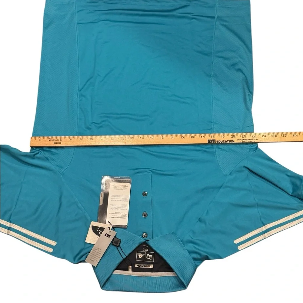 Adidas ClimaCool Men's turquoise blue Polo Shirt